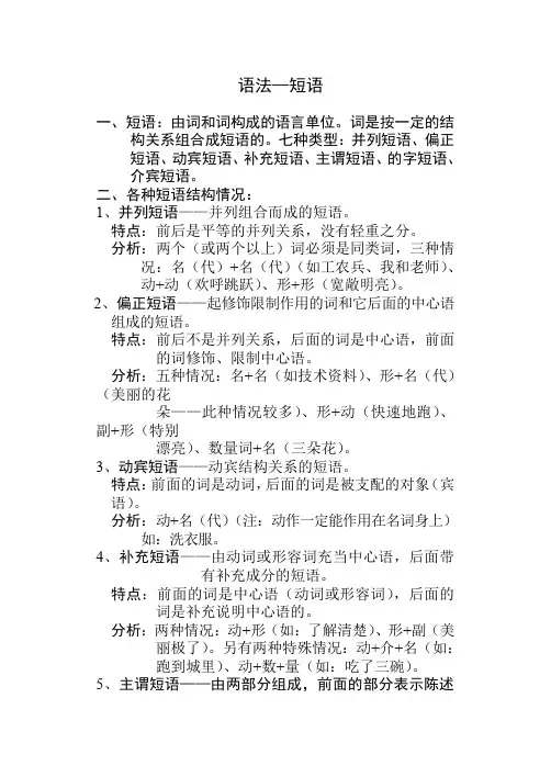 短语总结(全)