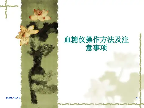血糖仪操作技术方法【优质PPT】