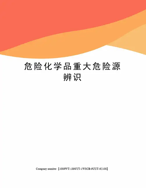 危险化学品重大危险源辨识精选版
