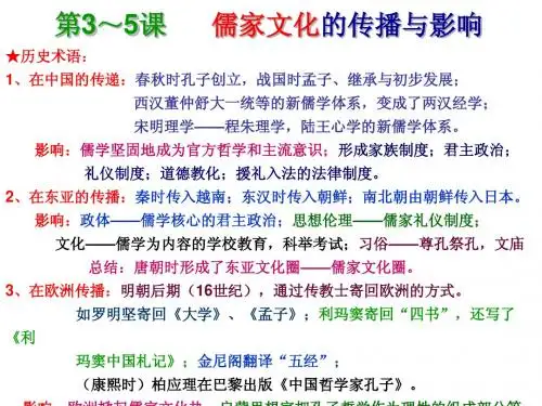 第5课  儒家文化的传播(2011高三)