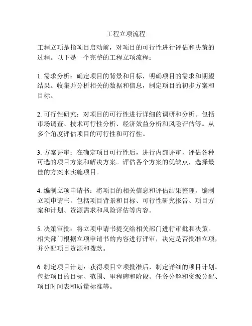 工程立项流程