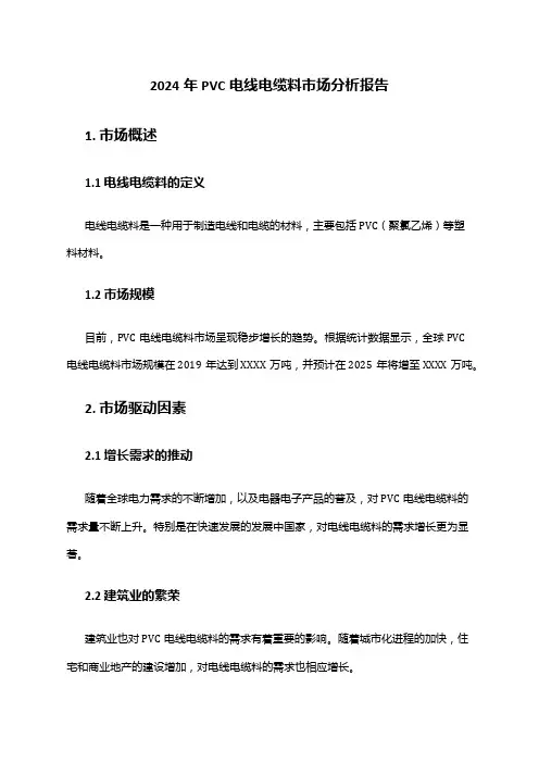 2024年PVC电线电缆料市场分析报告