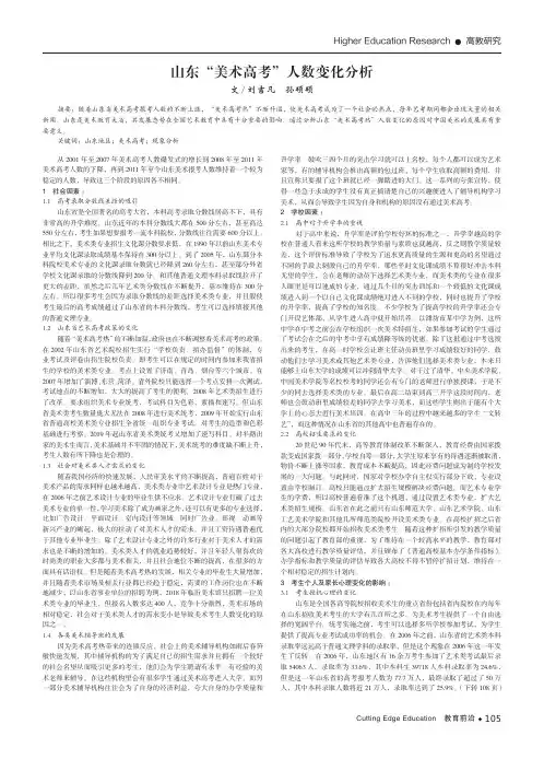 山东“美术高考”人数变化分析