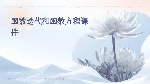 函数迭代和函数方程课件