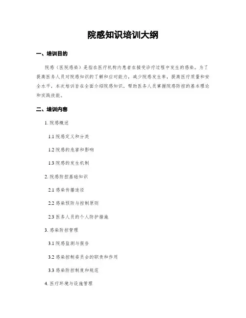 院感知识培训大纲
