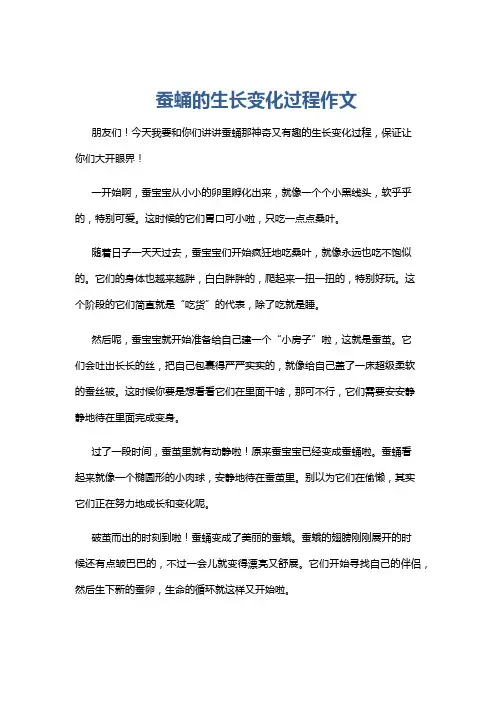 蚕蛹的生长变化过程作文