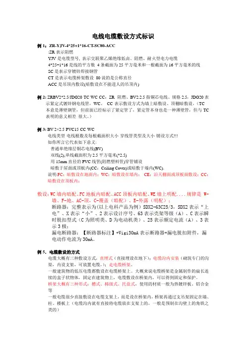 电线电缆敷设标识