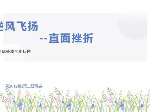 高中“逆风飞扬直面挫折”主题班会PPT