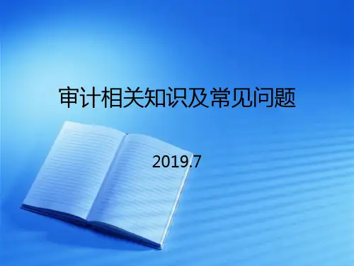 审计相关知识及常见问题.ppt