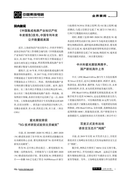 《中国集成电路产业知识产权年度报告》发布,中国专利年度公开数量超美国