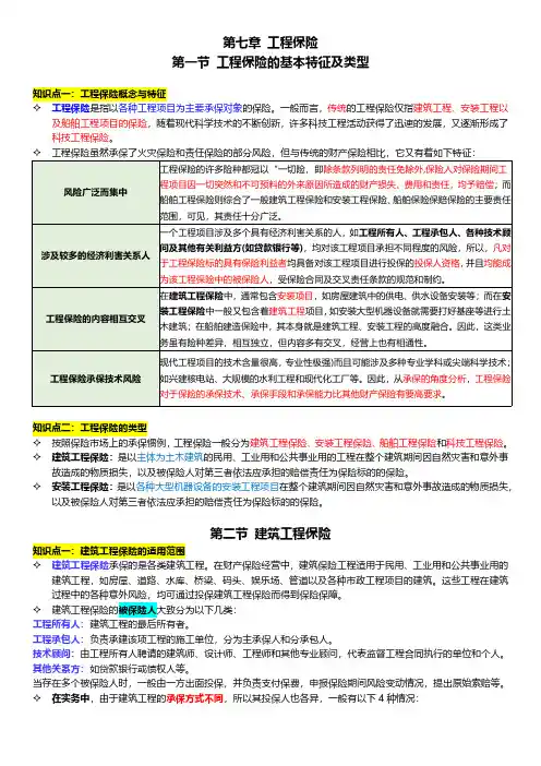 中级经济师-保险专业笔记(第7章)