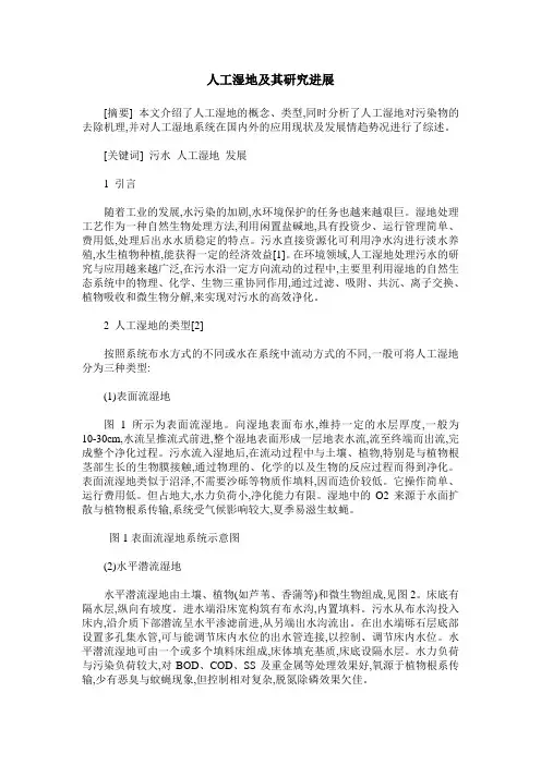 人工湿地及其研究进展