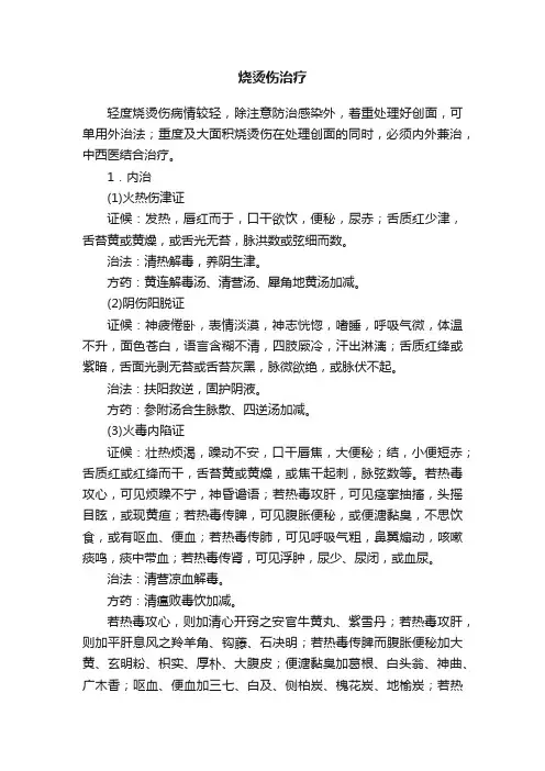 烧烫伤治疗