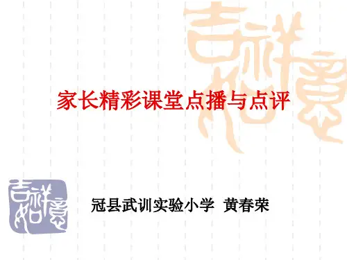 精彩课堂点评 PPT课件