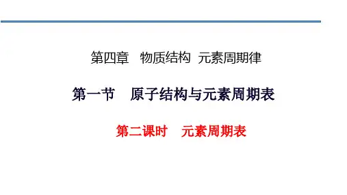 元素周期表+课件++2022-2023学年高一上学期化学人教版(2019)必修第一册+