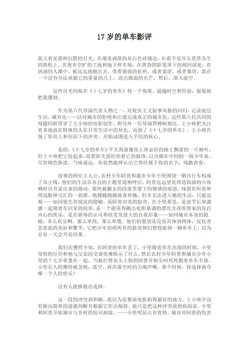 17岁的单车1
