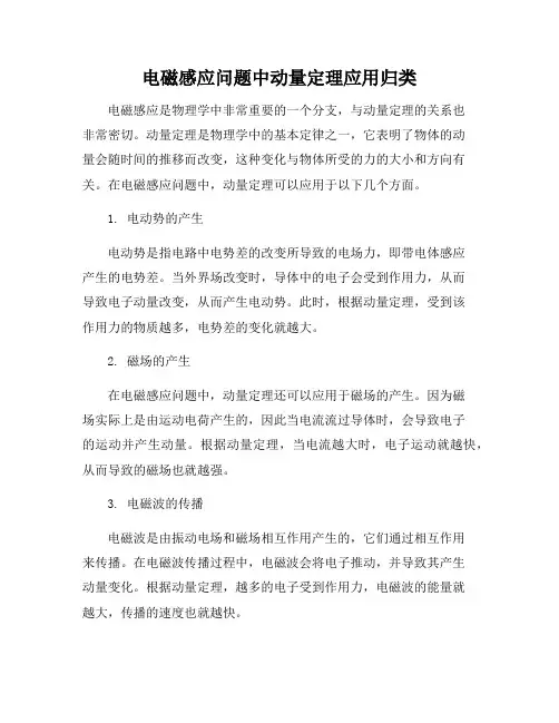 电磁感应问题中动量定理应用归类