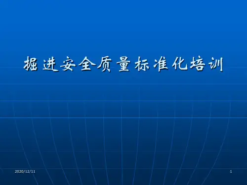 掘进安全质量标准化培训PPT教学课件