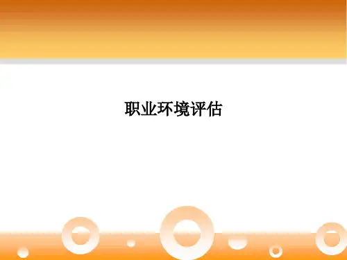职业环境评估 PPT课件