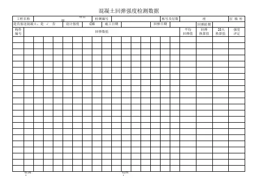 回弹数据表(含自动计算、判断公式)