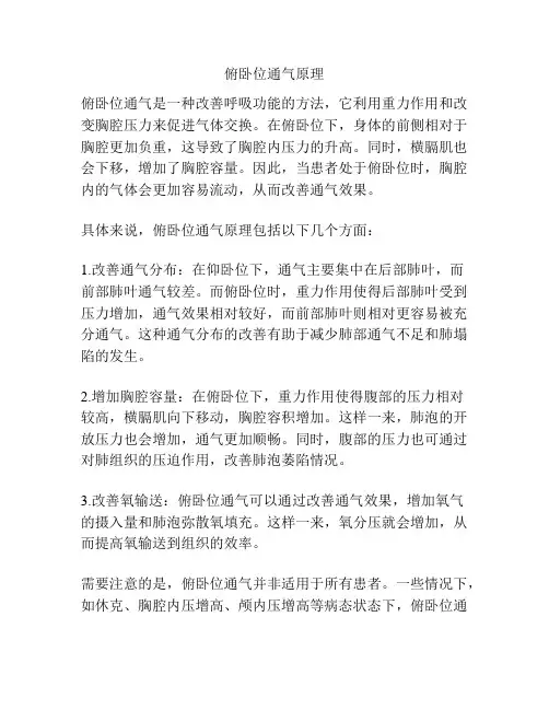 俯卧位通气原理