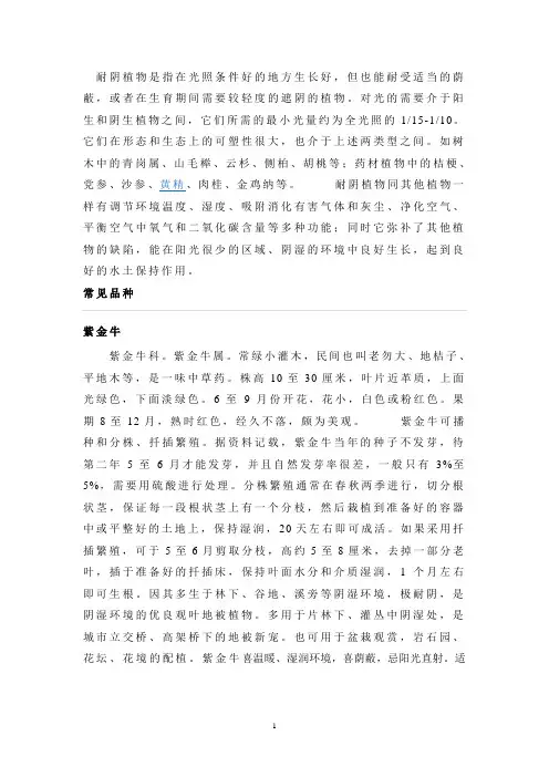 绿化耐阴植物1(1)