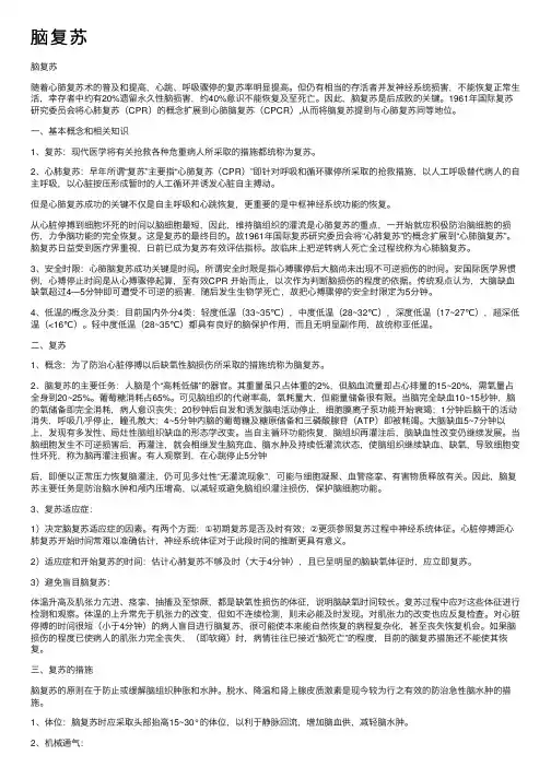 脑复苏——精选推荐