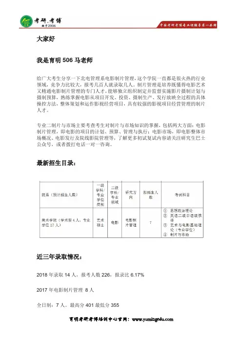 2020年【北京电影学院电影制片管理】考研参考书 考研分数线 笔记资料