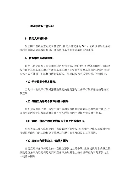 中考数学压轴题常见辅助线