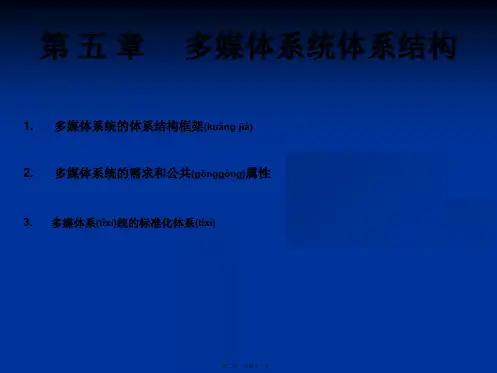 多媒体系统体系结构概述ppt版