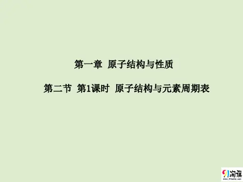 课件5：1.2.1 原子结构与元素周期表