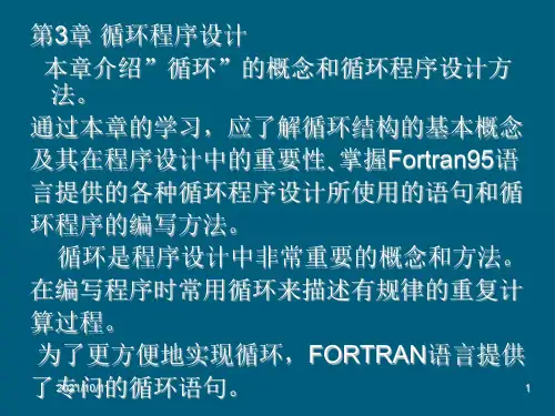FORTRAN95第三章 循环程序设计