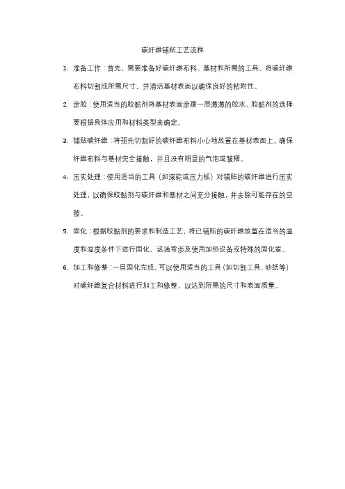 碳纤维铺贴工艺流程