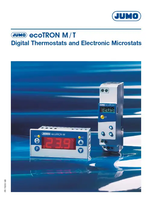 JUMO ecoTRON M T数字温度计及电子微幅计PR 70055 GB说明书