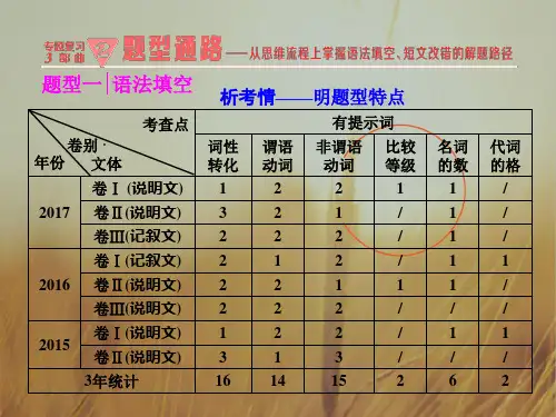 2018年高考英语二轮专题复习课件：题型一 语法填空 共63张 精品