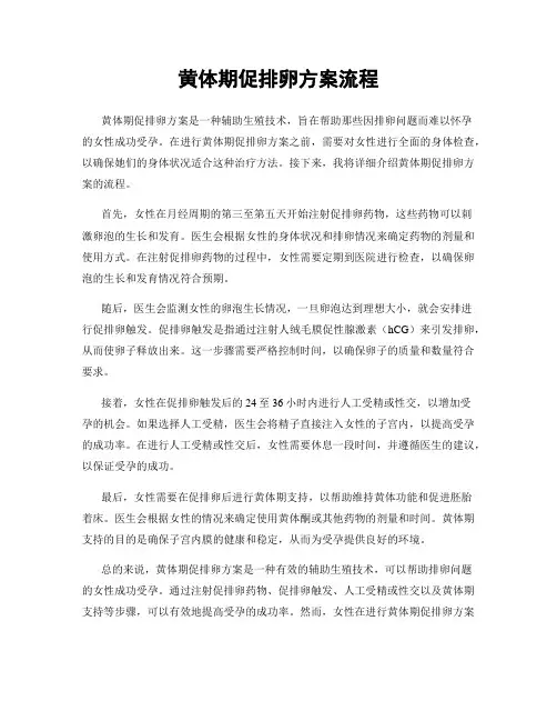 黄体期促排卵方案流程