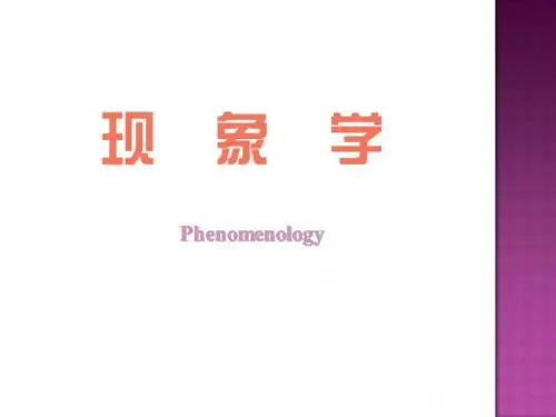 现象学的流派与心理学关系