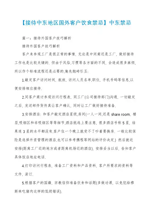 【接待中东地区国外客户饮食禁忌】中东禁忌