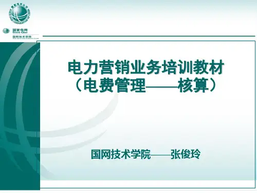 国网电力营销业务培训教材(电费管理核算)