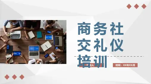 商务社交礼仪培训商务人员谈判沟通技巧学习PPT模板课件