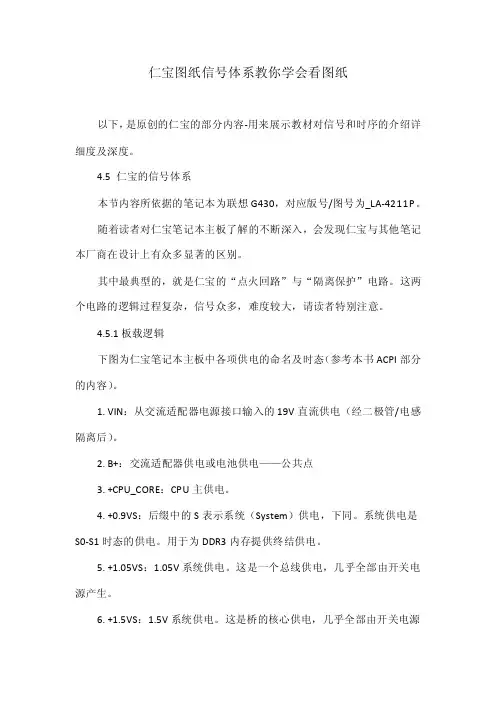 仁宝图纸信号体系教你学会看图纸