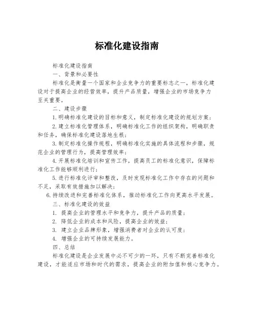 标准化建设指南