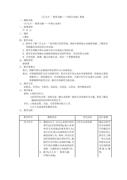 天人合一 情景交融--中国山水画 -