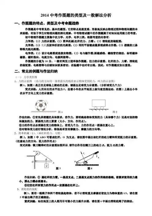 2014年中考物理作图题的类型及一般解法
