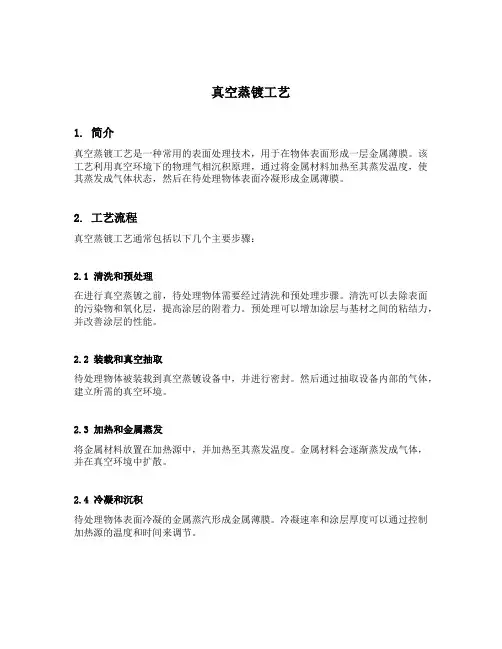 真空蒸镀工艺