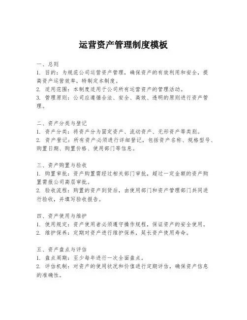 运营资产管理制度模板