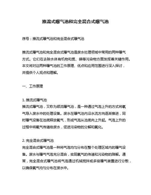 推流式曝气池和完全混合式曝气池