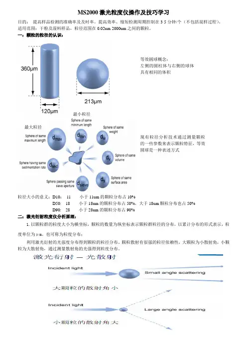 MS2000激光粒度仪操作及技巧学习