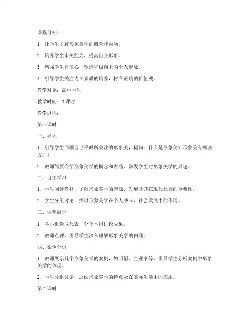 自学形象美学教案设计模板