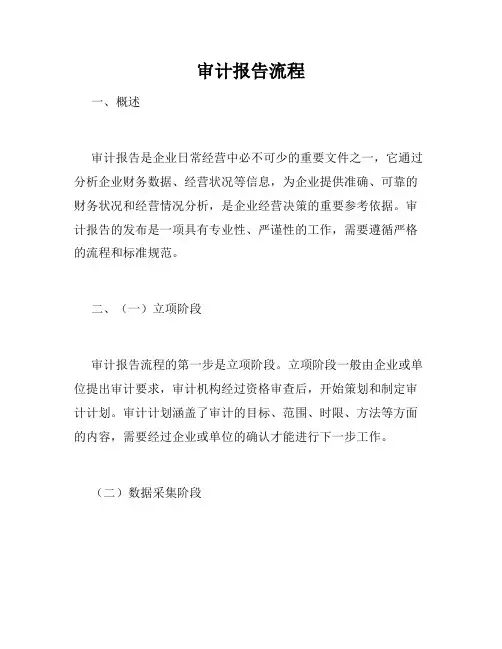 审计报告流程
